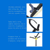Saxophone Bracket Folding Elbow Flute Clarinet Clarinet Hanger(2 Flute / Black Pipe Bracket)