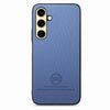 For Samsung Galaxy S24 FE 5G Twill Fabric Leather Skin Back Phone Case(Blue)