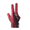 GUTENG Three Finger Thin Breathable Wear-Resistant Non-Slip Snooker Billiard Gloves, Style: Right Thumb Half Finger (Printed Red)