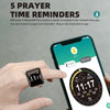 Equantu Smart Bluetooth Finger Counter Muslim Prayer Time Reminder Ring, Style: Silver 18mm