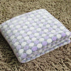 Soft Fleece Pet Blanket, Dotted Purple, M (80x60cm) - Dog & Cat