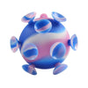 5 PCS Silicone Suction Cup Ball Decompression Toy( Blue)