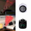 Multi-function LED Projection Alarm Clock Voice Talking Clock, Specification:White without USB cable