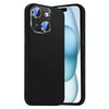 For iPhone 15 Plus Nano Lens Cover Liquid Silicone Phone Case(Black)