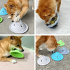 Silicone Slow Feeder Dog Bowl, Light Blue