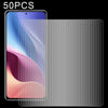 For Xiaomi Redmi K40 Pro 50 PCS 0.26mm 9H Surface Hardness 2.5D Explosion-proof Tempered Glass Non-full Screen Film
