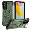 For Samsung Galaxy M13 5G Lens Holder MagSafe Phone Case(Army Green)