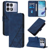 For Redmi K70 Ultra 5G Global Crossbody 3D Embossed Flip Leather Phone Case(Blue)