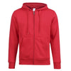 Zipper Cardigan Hooded Sweater Autumn Winter Fleece Coat Couple Sweatshirt, Size: XL(Red)