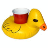 Inflatable Yellow Duck Shaped Floating Drink Holder, Inflated Size: About 23 x 19cm