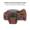 For Canon EOS R100 Litchi Texture Soft Silicone Protective Case(Coffee)