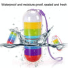 Portable Cylindrical Rotary 7 Compartments Independent Plastic Travel Pill Box(As Show)