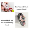 JNEW A335-86195 Children Cute Cartoon Waterproof Time Cognitive Quartz Watch(Sakura (Purple))