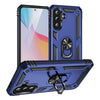 For Samsung Galaxy A36 5G Shockproof TPU + PC Phone Case with Holder(Blue)