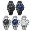 BINBOND B0161 Multifunctional Luminous Waterproof Business Quartz Watch, Color: Black Steel-Blue