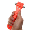 2 in 1 Mini Car Safety Rescue Hammer Life Saving Escape Emergency Hammer Seat Belt Cutter Window Glass Breaker(Orange)