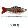 2 PCS PROBEROS HS001 10cm 15.5g Road Sub-Fish Bait Plastic Hard Bait(Q)
