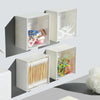 Wall-Mounted Flip Storage Box Paste Small Object Storage Box(White)