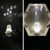 LED Candle Projection Lamp Christmas LED Decoration Night Light(Snowflake)