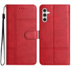 For Samsung Galaxy A26 5G Cowhide Texture Stitching Leather Phone Case(Red)