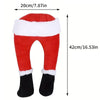 Christmas Tree Decoration Santa Claus Elf Legs Plush Door Decor Christmas Home Hanging Ornaments(Red)
