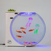 USB Jellyfish Tank Aquarium Mood Lamp with Planter (White)