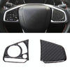 2 in 1 Carbon Fiber Steering Wheel Button Trim Interior DIY Sticker for Honda Civic 10th Gen 2016-2019(General)