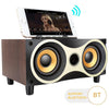 X6 Portable Wooden Wireless Speaker Subwoofer Stereo Bluetooth Speakers Radio FM Desktop