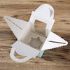 50 Pieces Muffin Cup Cake Box Portable Window Cake Packaging Box(Light Green)