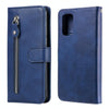 For Samsung Galaxy A32 4G Fashion Calf Texture Zipper Horizontal Flip Leather Case with Stand & Card Slots & Wallet(Blue)