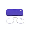 Pince-nez Reading Glasses Frameless Magnifying Glasses, Degree: +200(Blue)