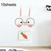 10sheets Cartoon Wall Sticker Switch Socket Beautification Decorative Sticker(KG151)