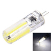 G4 4W Silicone Dimmable 8 LED Filament Light Bulb for Halls, AC 220-240V(White Light)