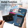 For Samsung Galaxy A04 4G Retro Leather Zipper Wallet Back Phone Case(Blue)