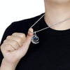 Luminous Zodiac Moon Titanium Steel Necklace Personalized Moon Pendant(Leo)
