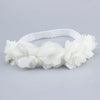 Baby Girl Flower Headband Handmade DIY Headwear Hair accessories(white)