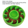 2x Yellow Slow Feed Dog Bowls - Anti-Gulping Pet Bowl Set