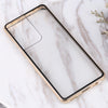 For Samsung Galaxy S21 Ultra 5G HD Magnetic Metal Tempered Glass Phone Case(Gold)