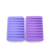 Bathroom Silicone Flexible Soap Dishes Storage Holder Soapbox(white)