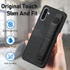 For Samsung Galaxy A56 5G Retro Wristband Holder Leather Back Phone Case(Black)