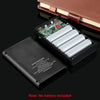 HAWEEL DIY 4 x 21700 Battery 22.5W Fast Charge 15W Wireless Charging Power Bank Box Case with Display, Not Include Battery (Black)