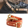 Maden 1802014 Vintage Brass Buckle Adjustable PU Belt, Length: 110cm(Dark Brown)