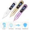 9 Gears Mole Spotting Pen LCD Home Laser Mole Spot Sweeping Beauty Instrument With Shot Light(Rose Gold)