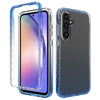 For Samsung Galaxy A55 5G Shockproof Clear Gradient PC + TPU Phone Case(Blue)