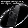 For Samsung Galaxy S25 Ultra 5G Carbon Fiber MagSafe Phone Case with 360 Degree Rotating Holder(Black)