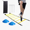 23 In 1 Football Training Agility Ladder + Logo Disc + Drag Umbrella Set(Mixed Color)