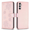 For Samsung Galaxy A56 5G Four-leaf Embossed Leather Phone Case(Pink)