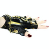 Punk Biker Half Finger Gloves Halloween Accessories(XL)