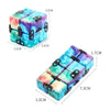 3 PCS Unlimited Magics Cube Colorful UV Printing Pocket Magic Cube Variety Folding Fingertip Magic Cube Decompression Toy(No.168-8-31 Hallowe Purple)