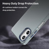 For Samsung Galaxy A06 4G Frosted Translucent TPU Hybrid PC Full Coverage Phone Case(Dark Blue)